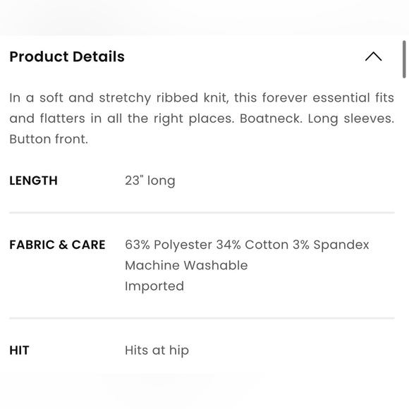 LOFT Ribbed Boatneck Button Top - Picture 2 of 7